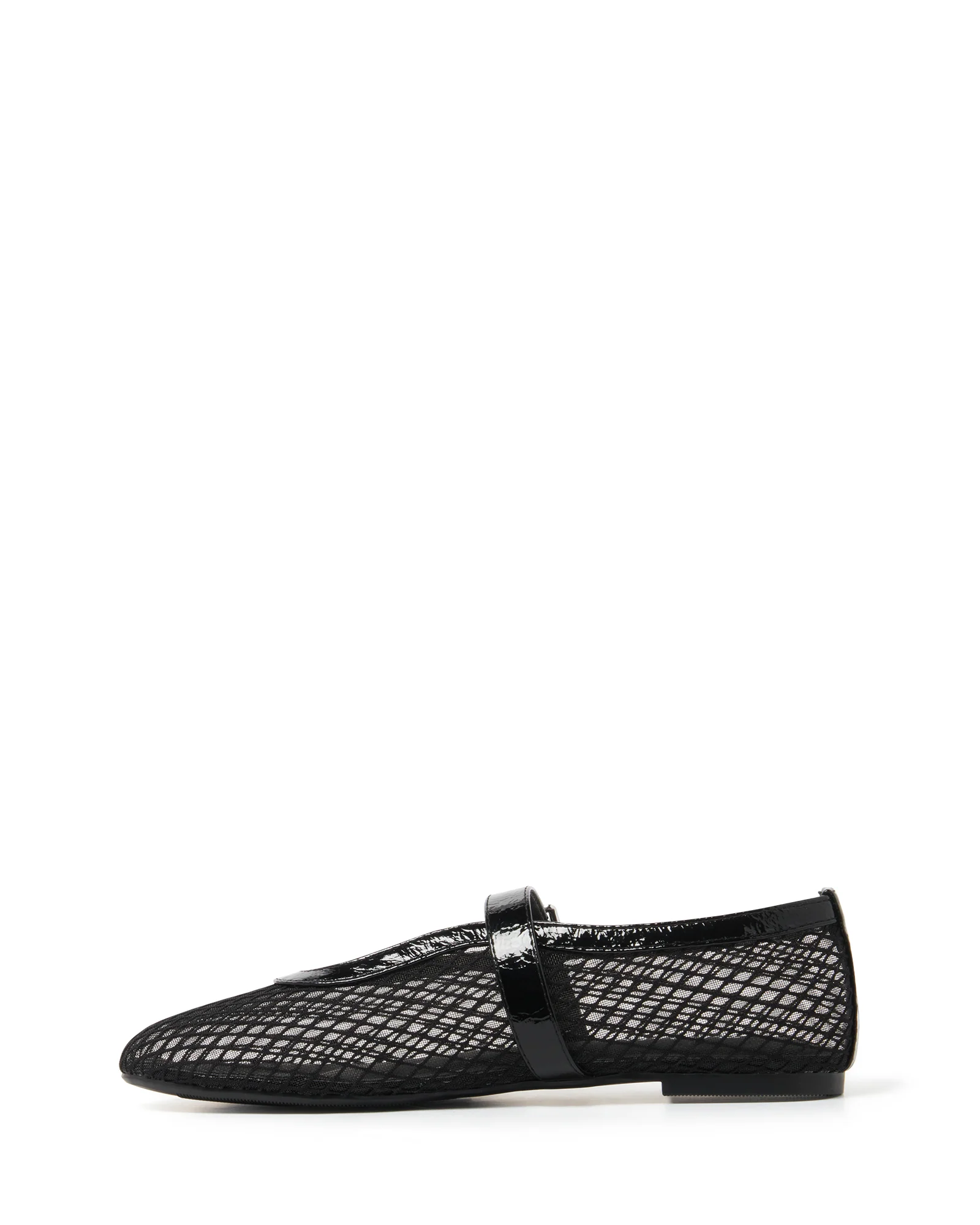THERAPY Addie Ballet Flat Crinkle Patent Black - Seraphlike
