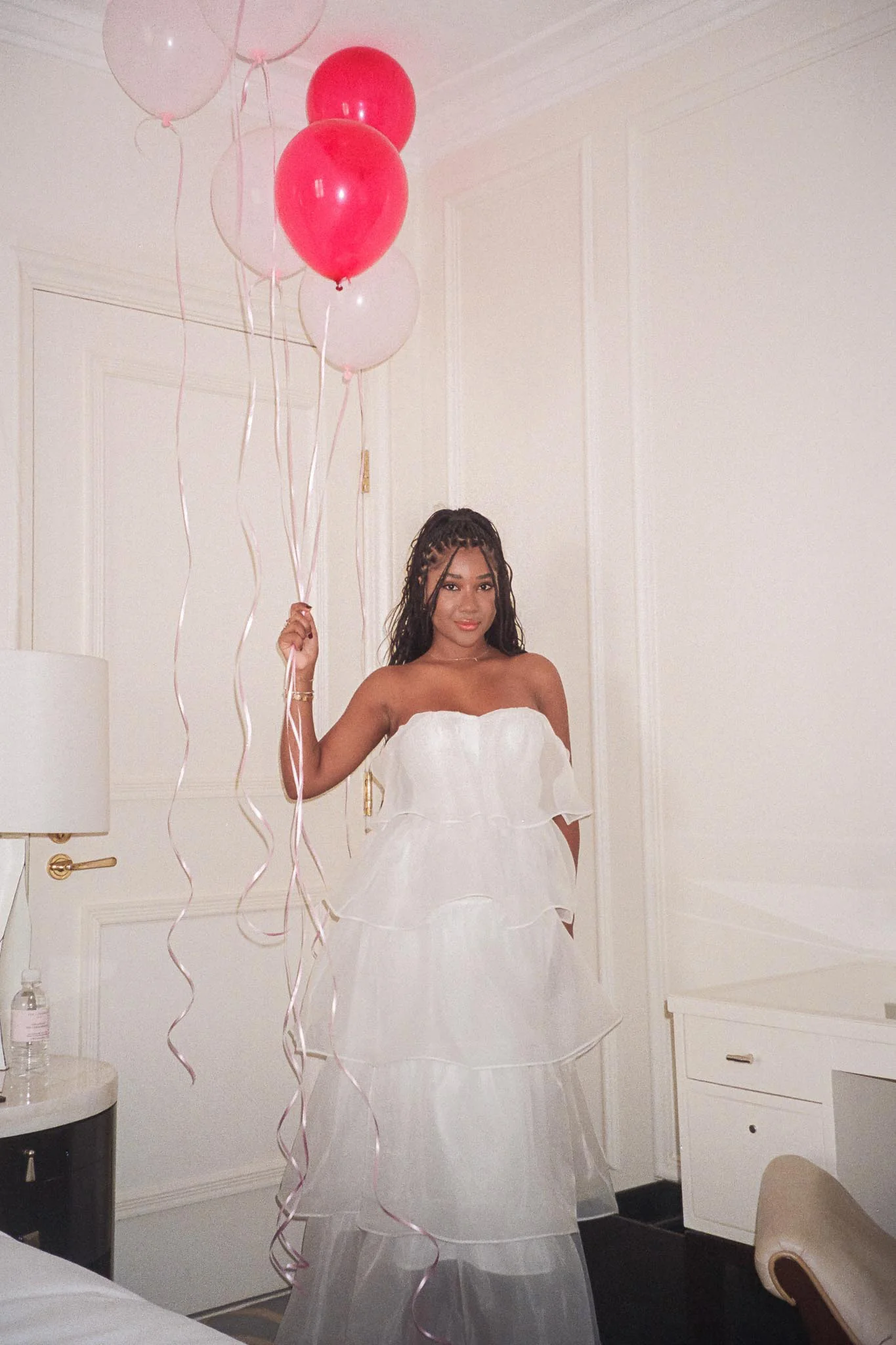 Behati Tiered Layer Midi Dress White - Seraphlike