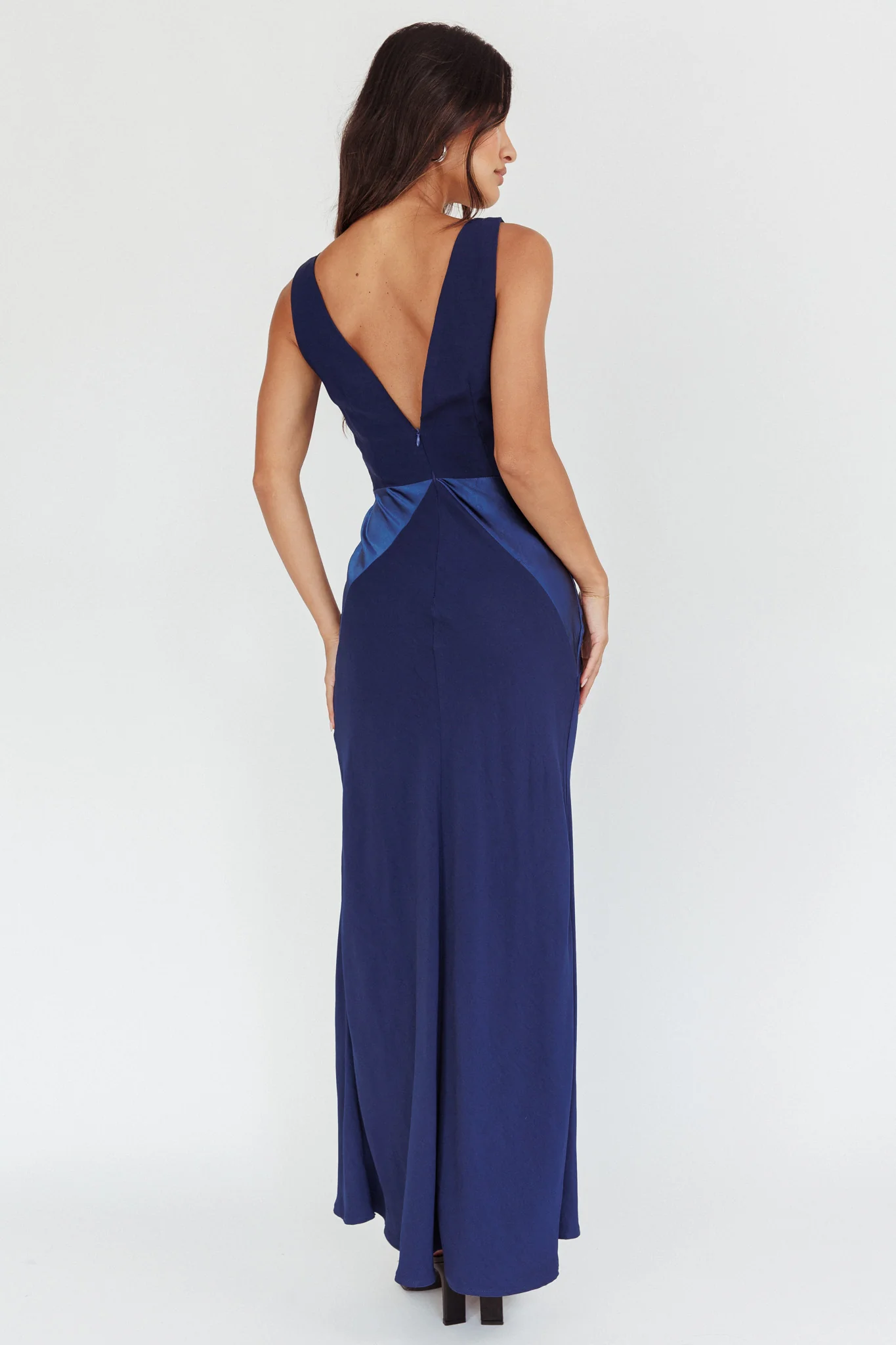 Soul Fire V-Neck Maxi Dress Navy - Seraphlike