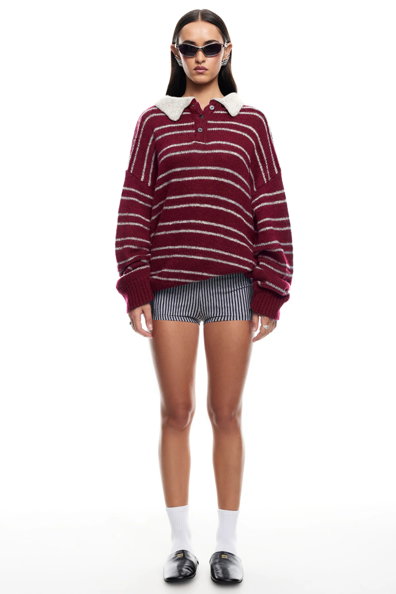 LIONESS Rising Sun Jersey Sweater Crimson - Seraphlike