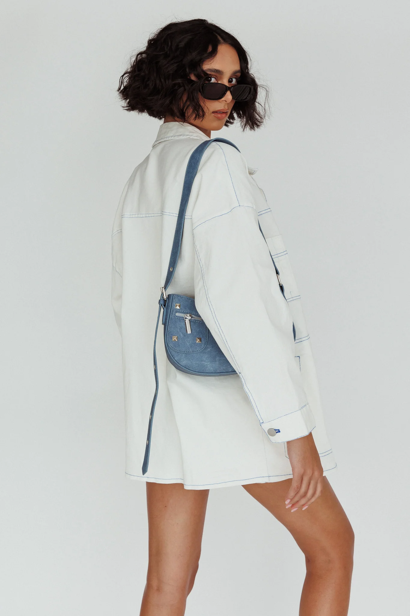 Back Row Oversized Pocket Jacket White - Seraphlike