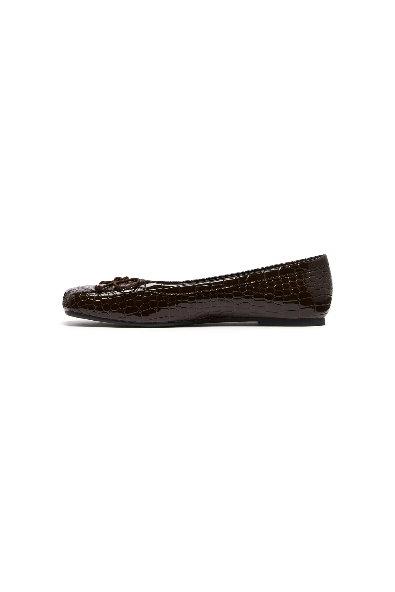 THERAPY Laine Ballet Flat Chocolate Croc - Seraphlike