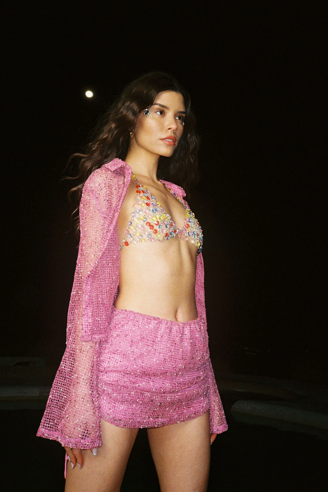 Lexi Ruched Side Mini Skirt Barbie Pink - Seraphlike