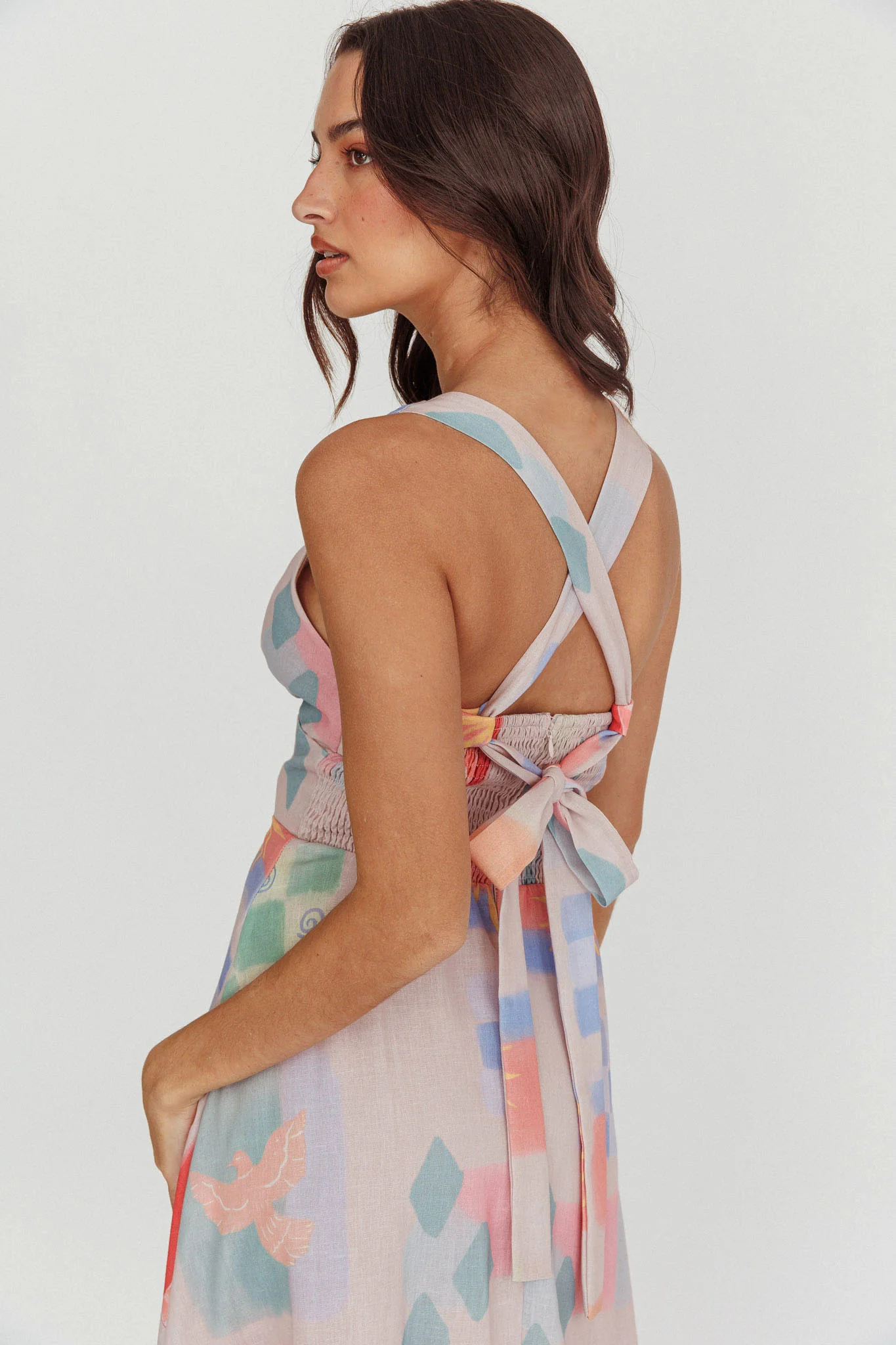 Sweethearts A-Line Print Maxi Dress Multi - Seraphlike