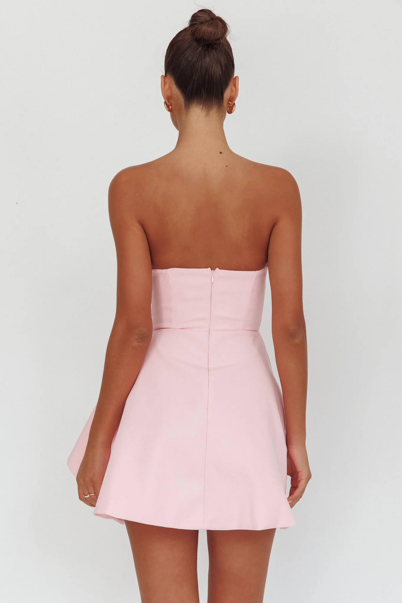 Minnesota Strapless Mini Dress Pink - Seraphlike