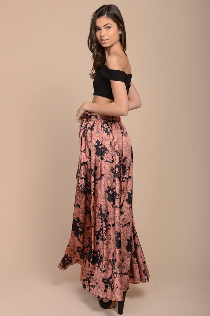 Briley Floral Maxi Skirt Pink - Seraphlike