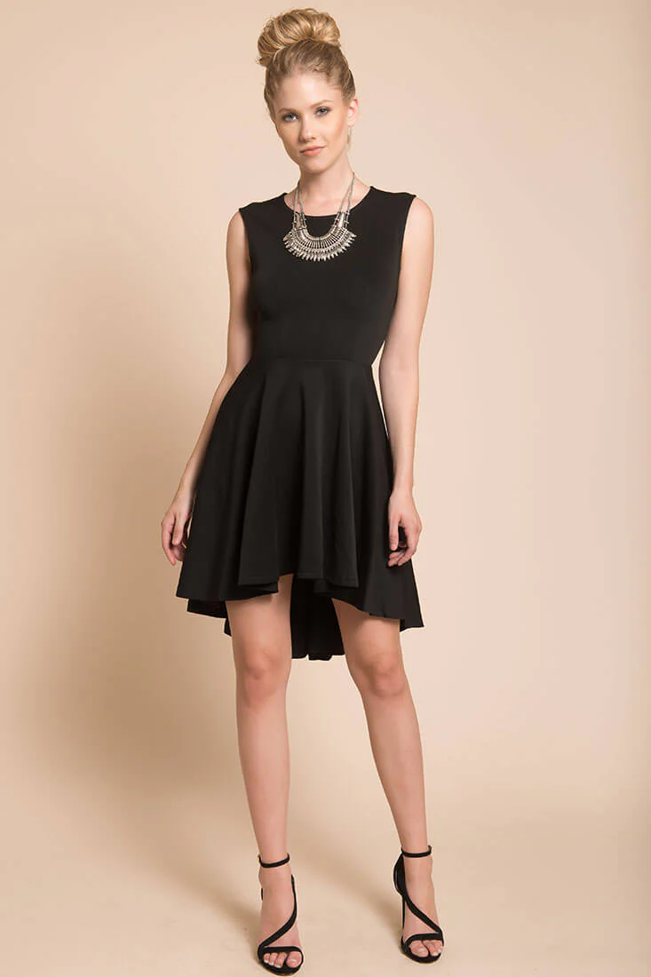 Maya Closed Back Dress Black - Seraphlike