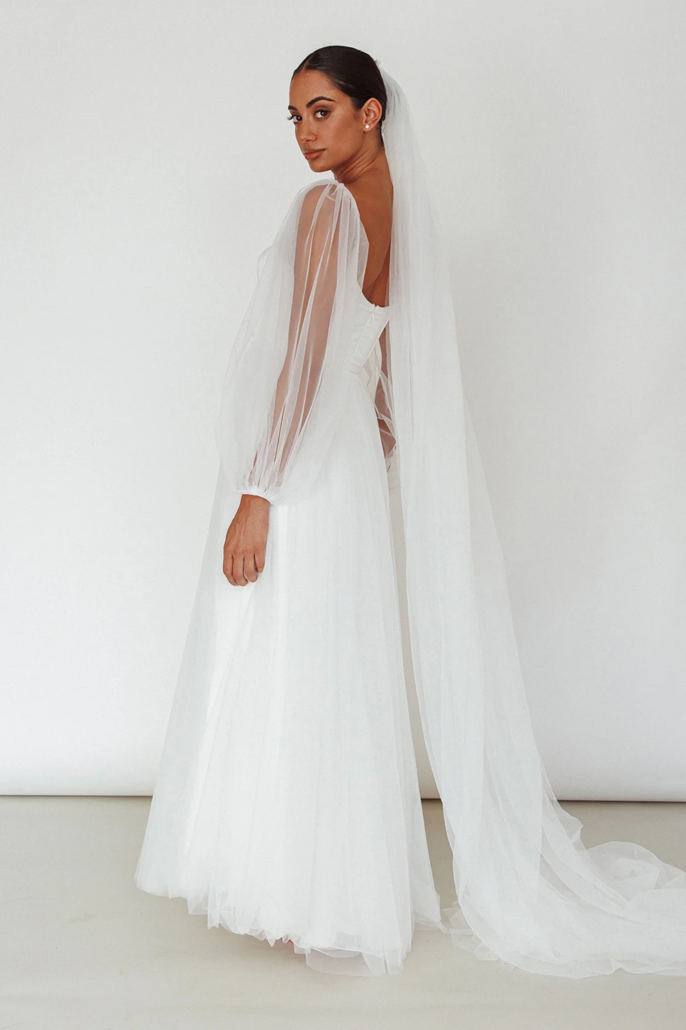 Fairytale Dream Sheer Sleeve Maxi Dress White - Seraphlike