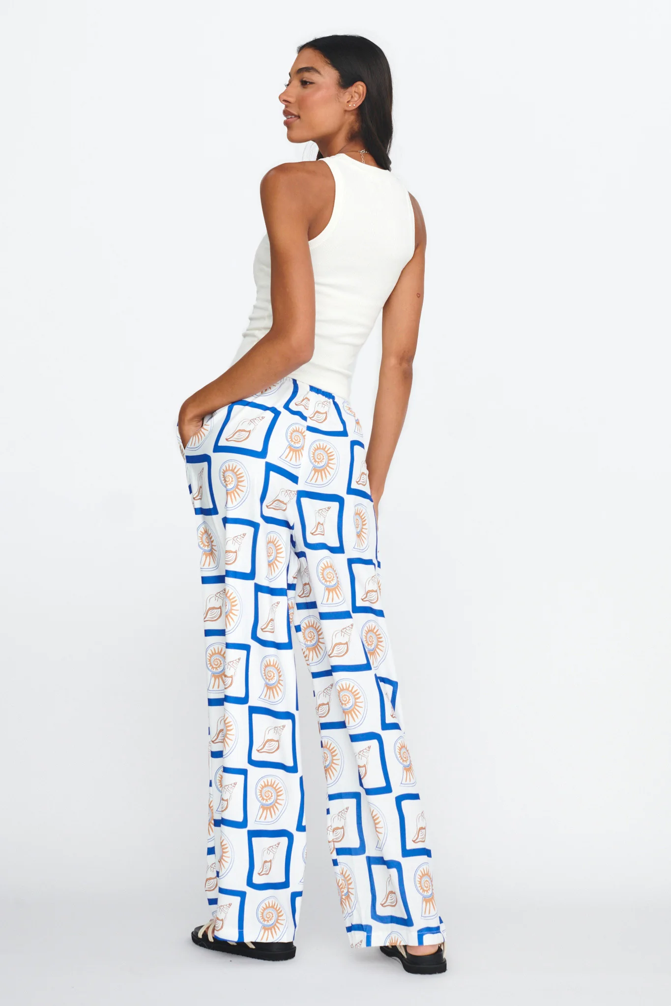 LOST IN LUNAR Zeni Pants Shell Print - Seraphlike