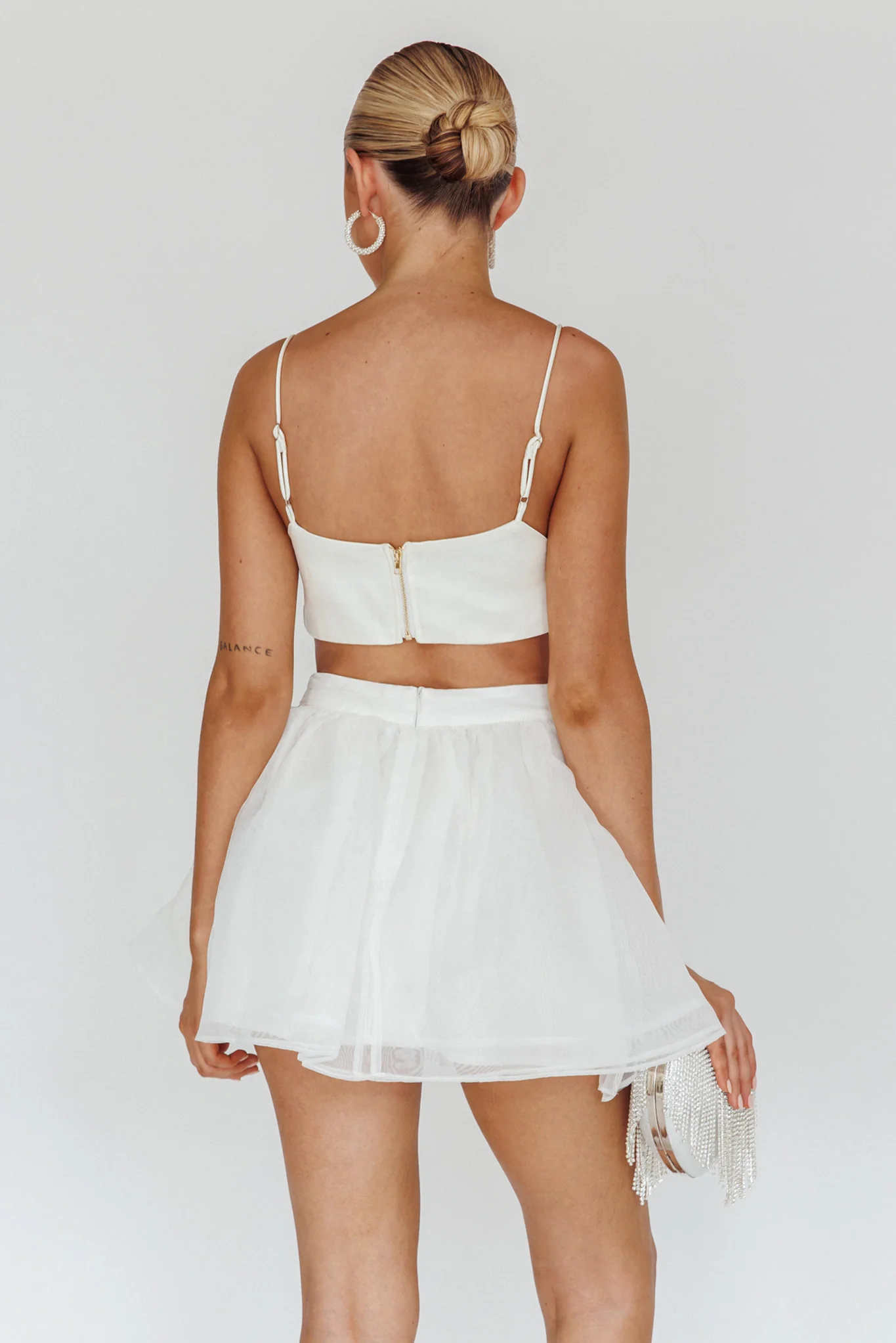 Karrie Layered Ballet Mini Skirt White - Seraphlike