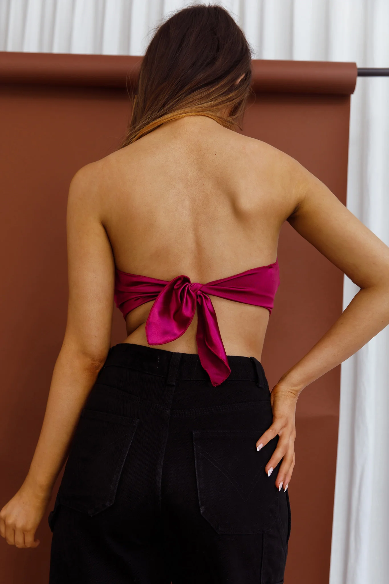 Memory Lane Heart Crop Top Magenta - Seraphlike