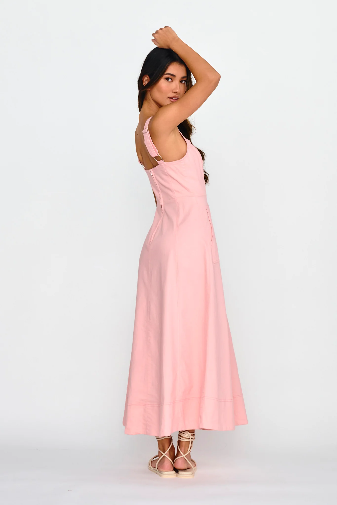 Laureen Pocket Maxi Dress Blush - Seraphlike