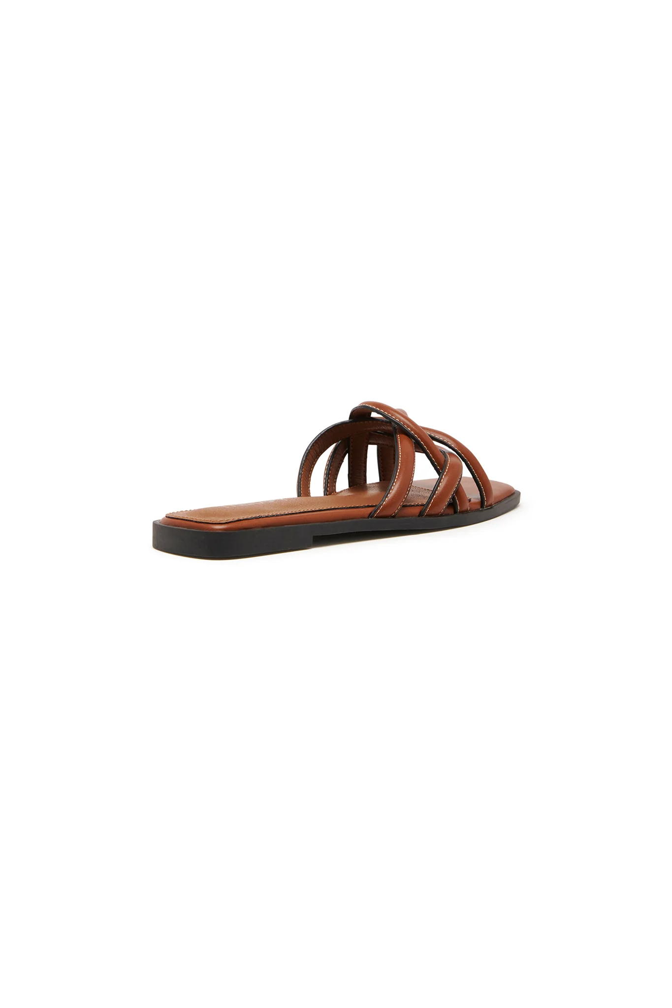 THERAPY Gabrielle Flat Sandal Dark Tan - Seraphlike