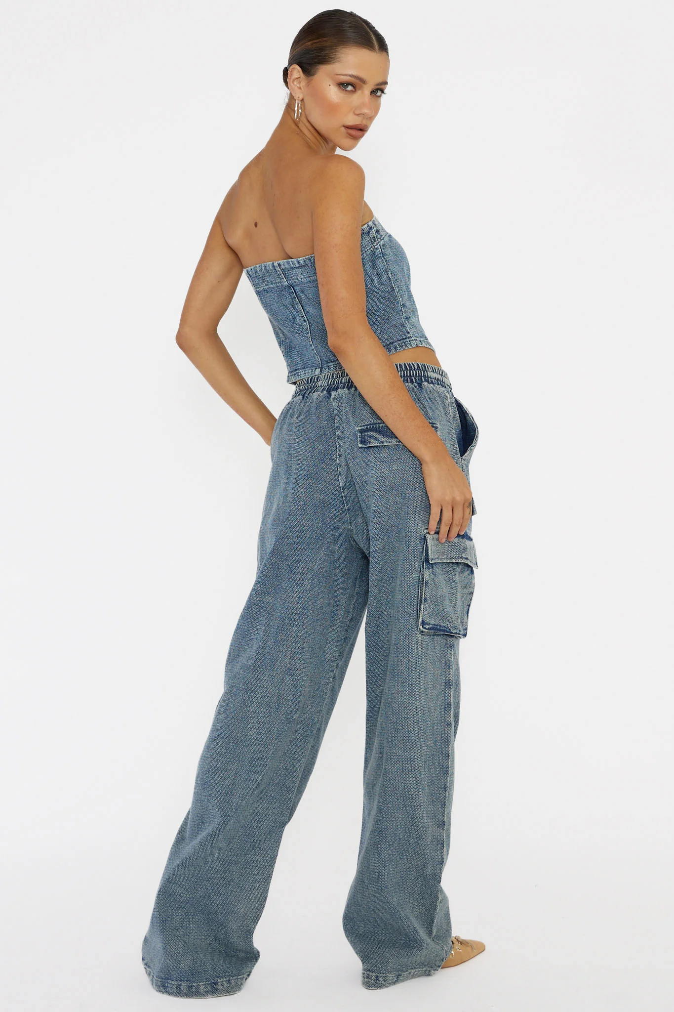 Out Of Touch Cargo Pants Indigo - Seraphlike