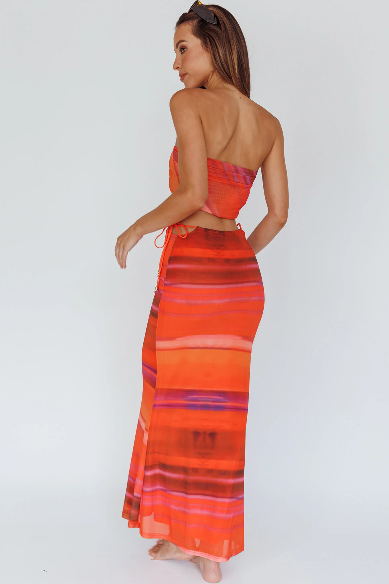 Just Like That Multiway Midi Dress & Scarf Orange - Seraphlike