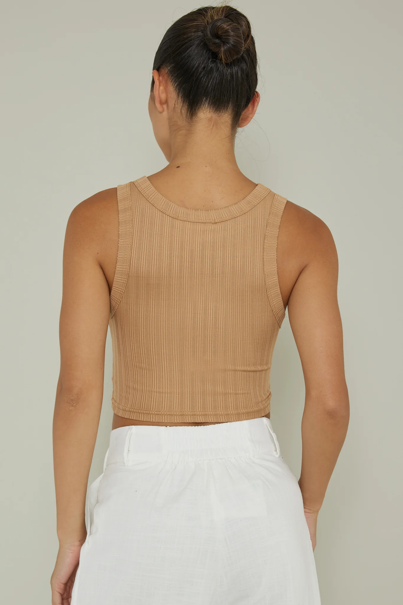 Seeker Ribbed Crop Top Chocolate - Seraphlike