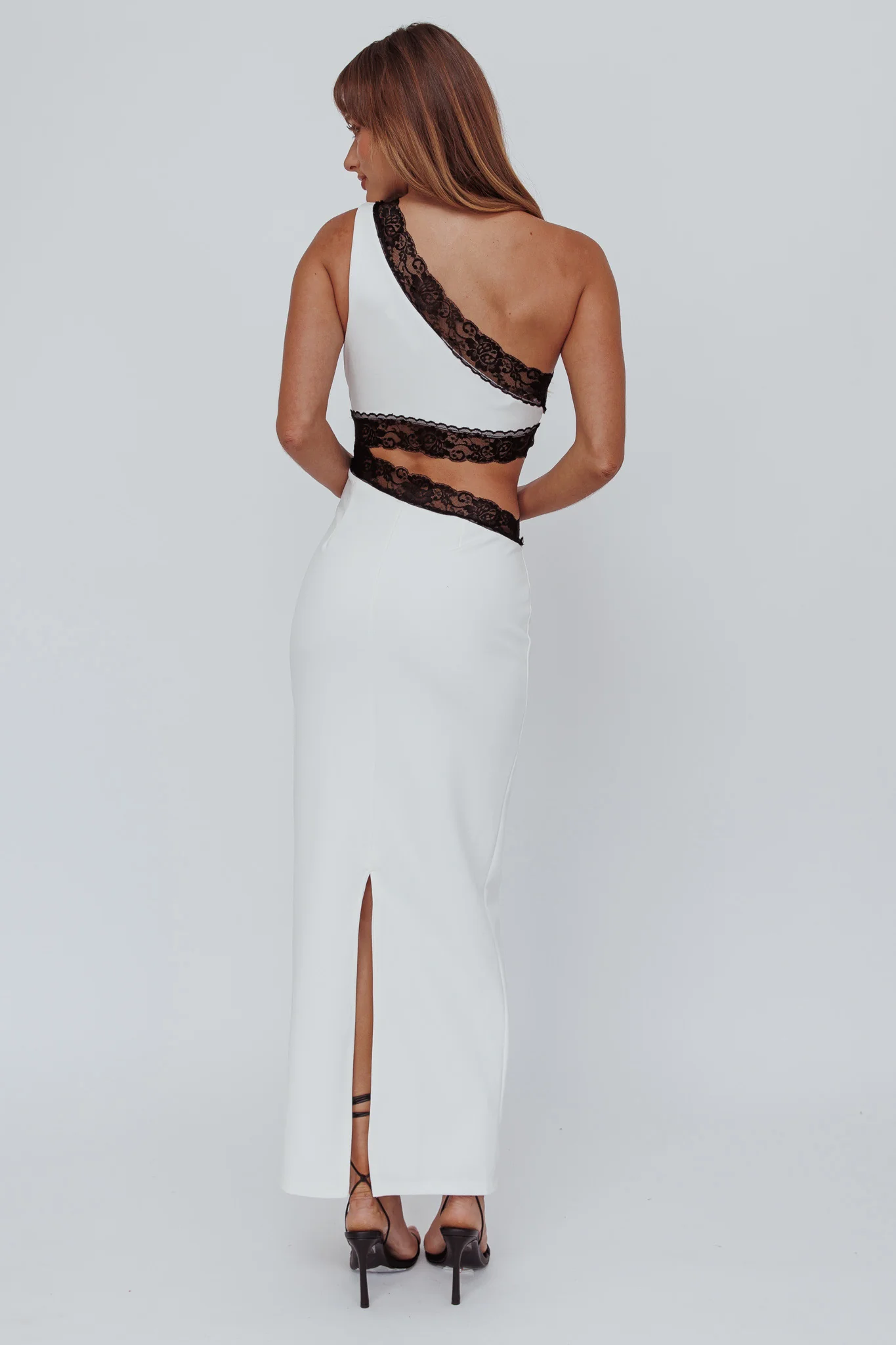 Mahli One-Shoulder Cut-Out Maxi Dress White - Seraphlike