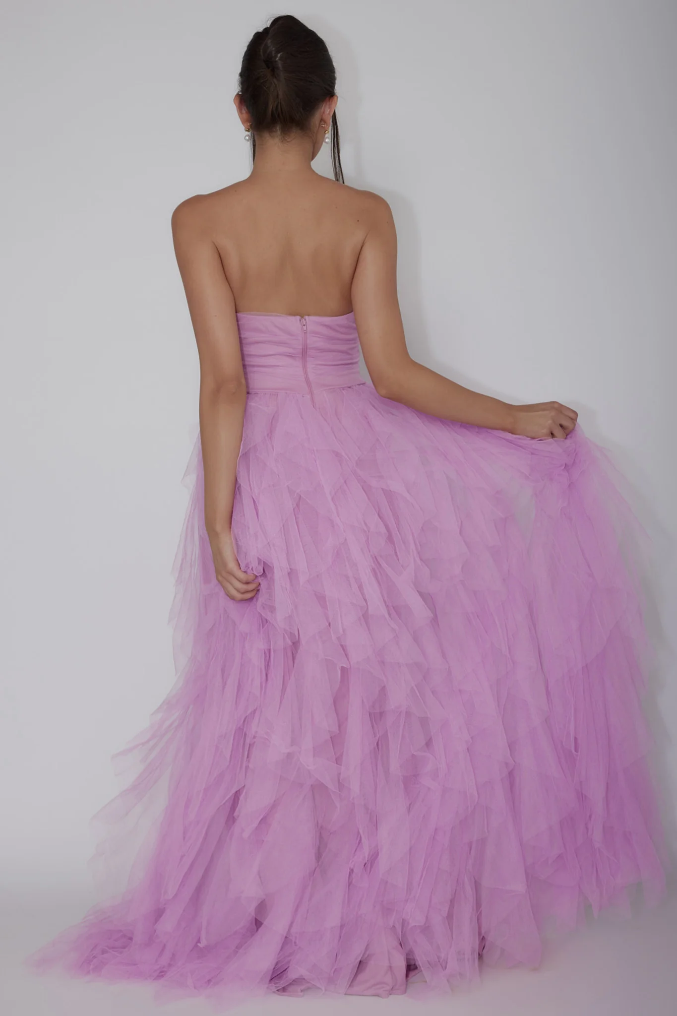 Rori Tulle Cascade Maxi Dress Orchid - Seraphlike