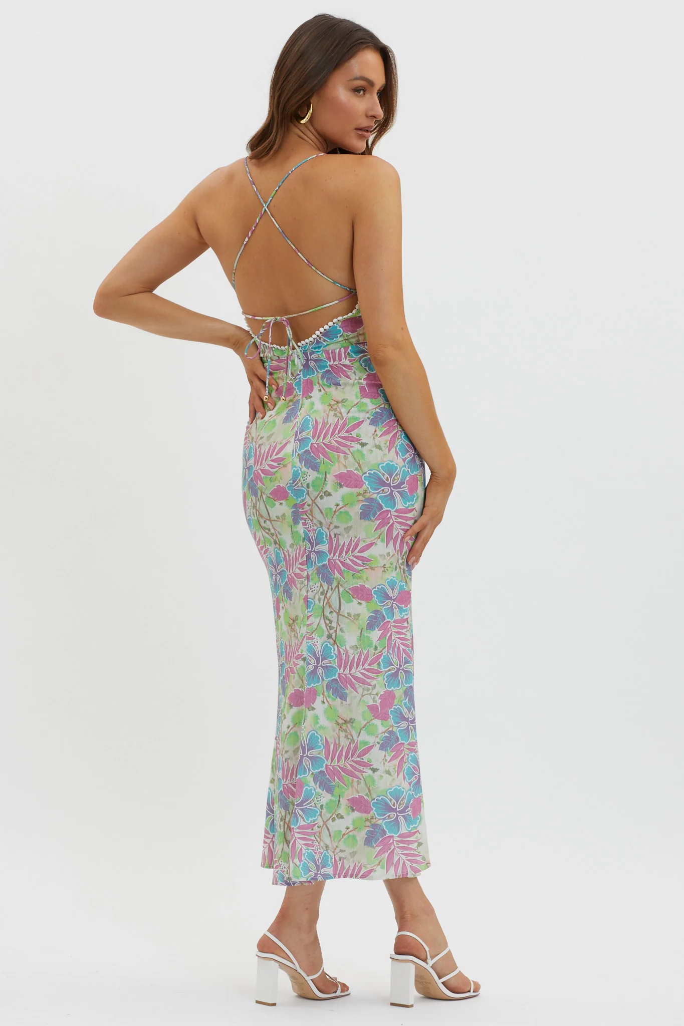 New Acquaintance Low Back Dress Floral Pink - Seraphlike