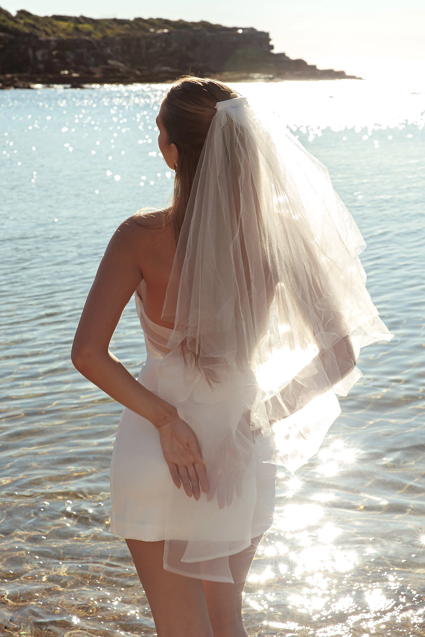 Always And Forever Back Bow Mini Dress White - Seraphlike