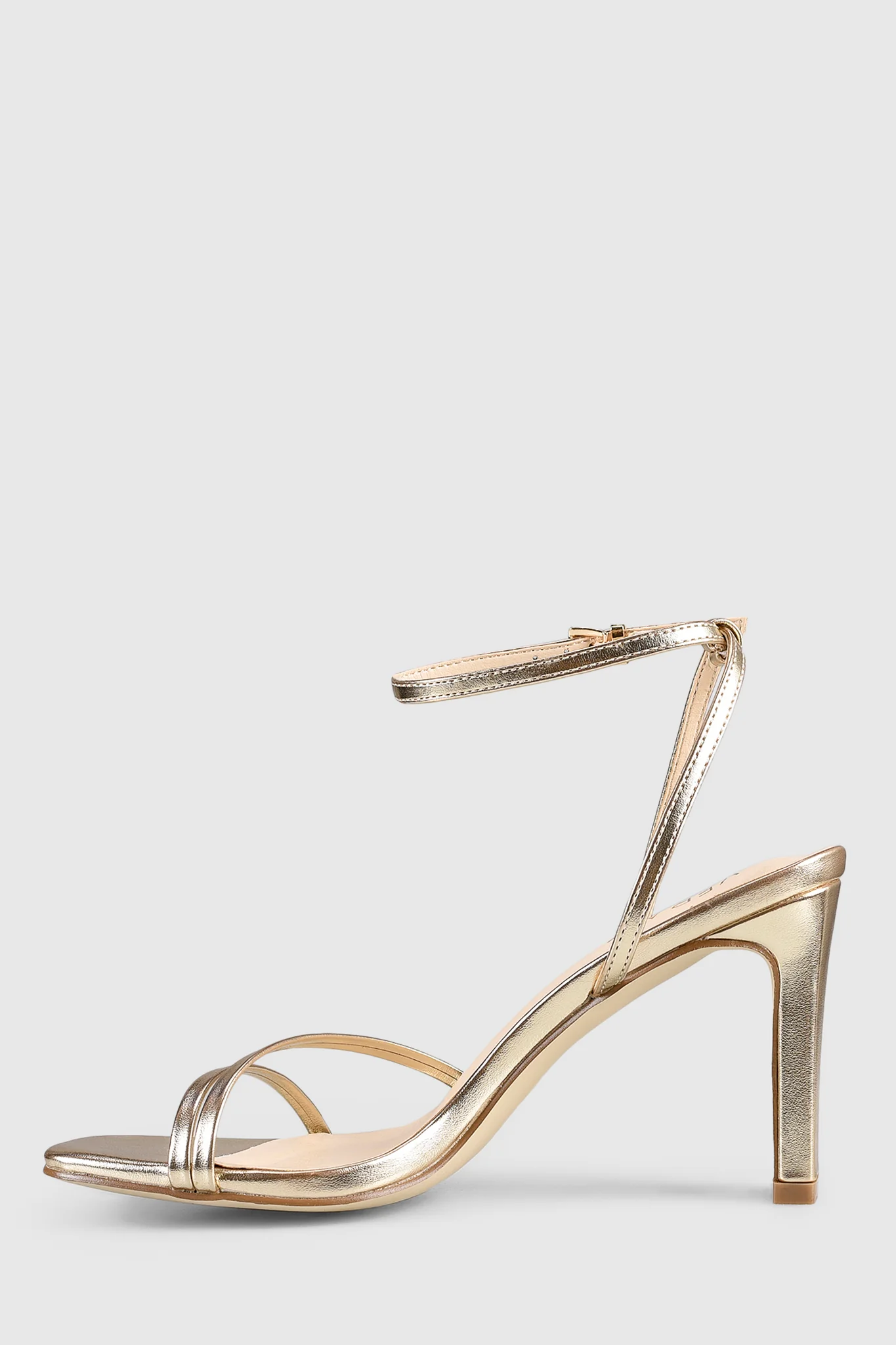 VERALi Kimmy Slim Strappy Heels Champagne Metallic - Seraphlike