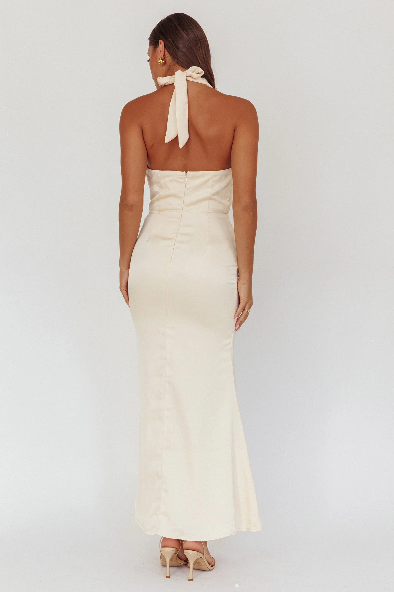 Nariah Cowl Neck Maxi Dress Butter - Seraphlike