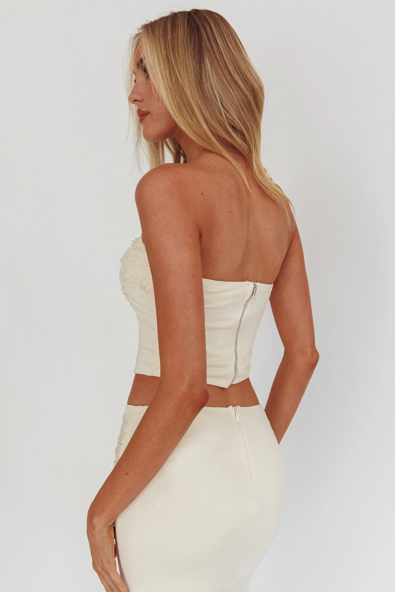 Night Market Applique Crop Top Butter - Seraphlike