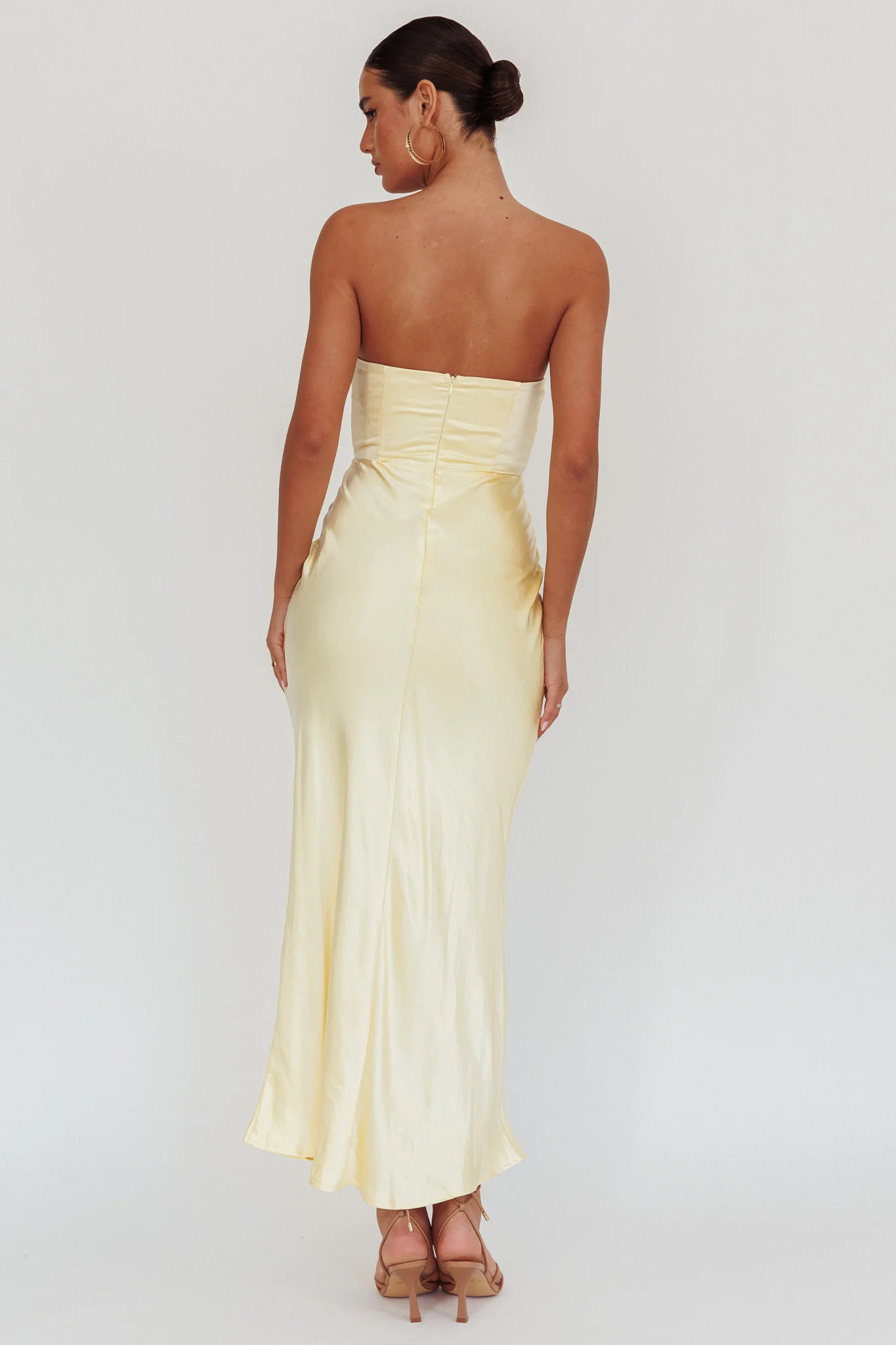 City Of Stars Strapless Maxi Dress Butter - Seraphlike