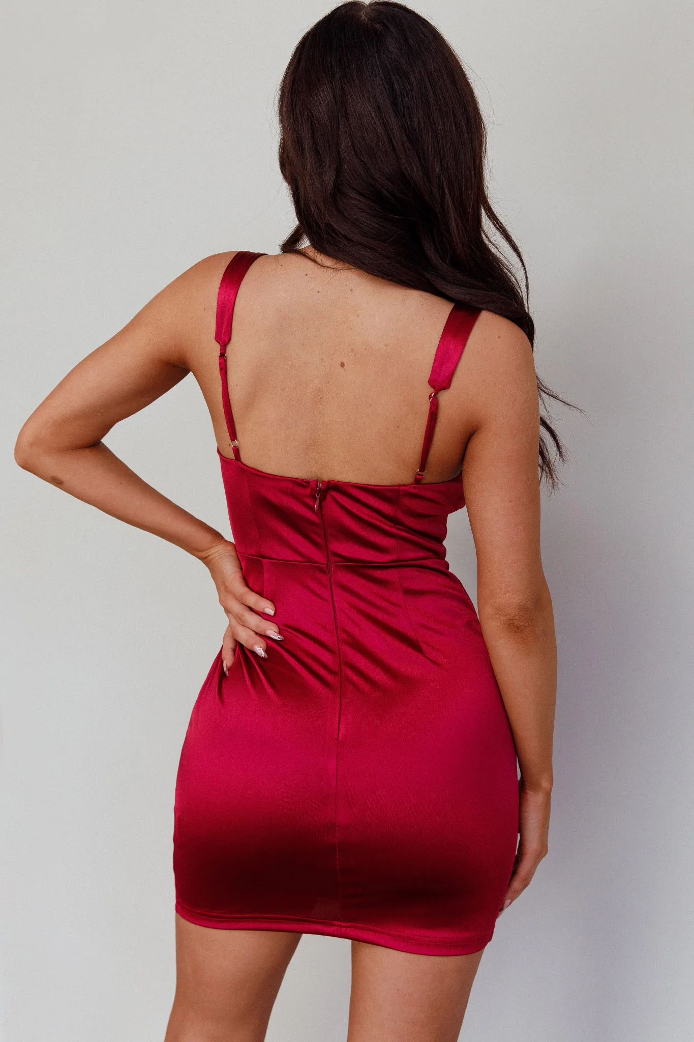 Whimsy Pleated Bust Mini Dress Fuchsia - Seraphlike