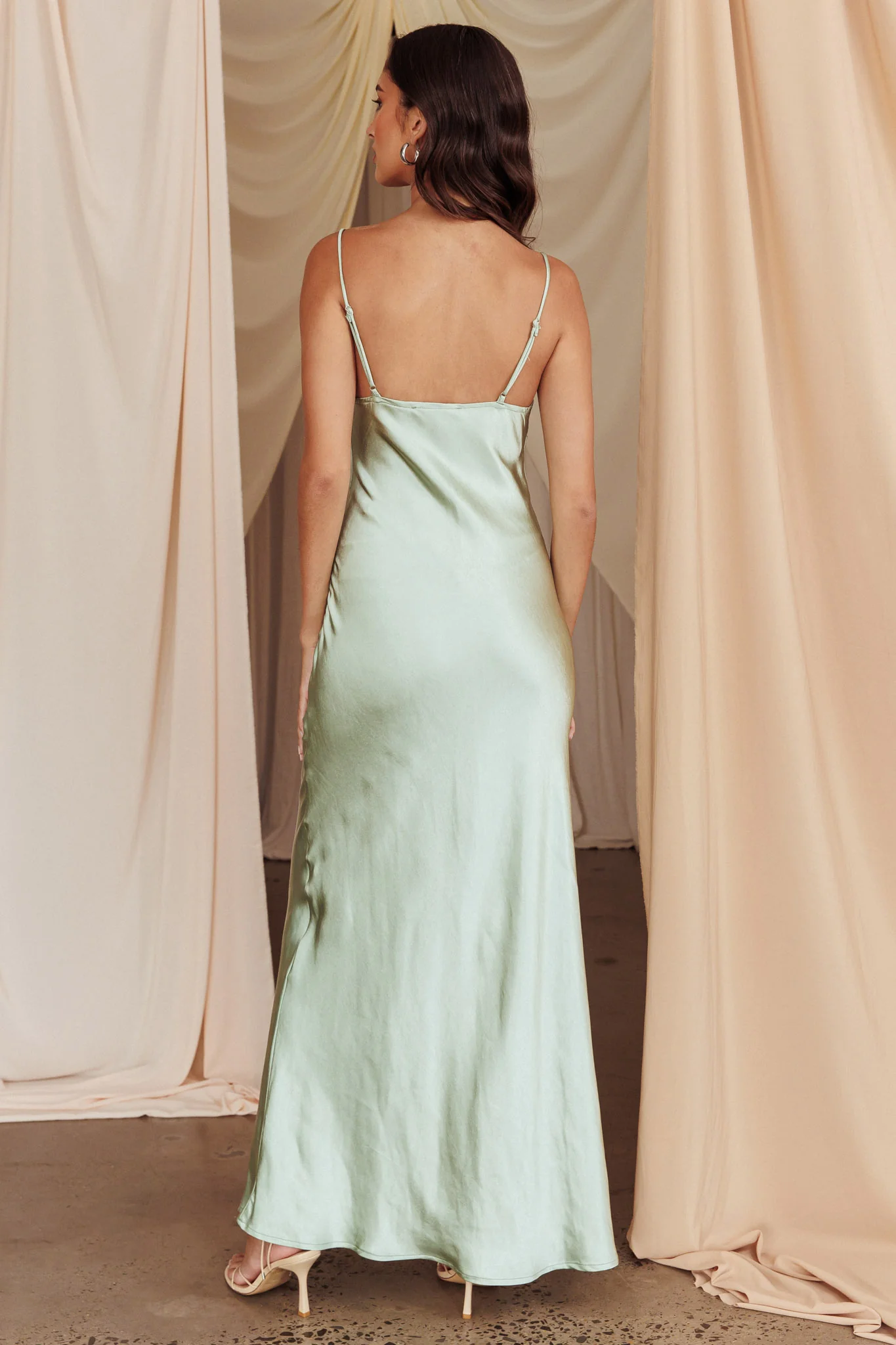 Better Believe Lace Insert Maxi Dress Sage - Seraphlike