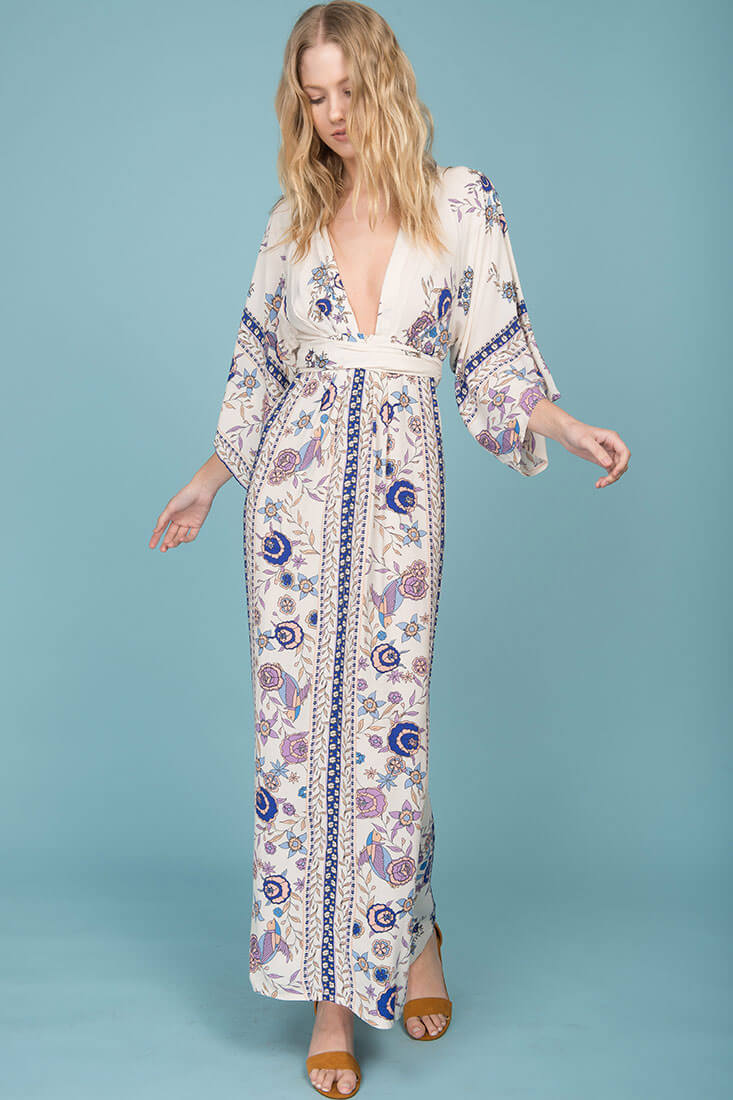 Kira Zip Up Maxi Dress Lily Purple - Seraphlike