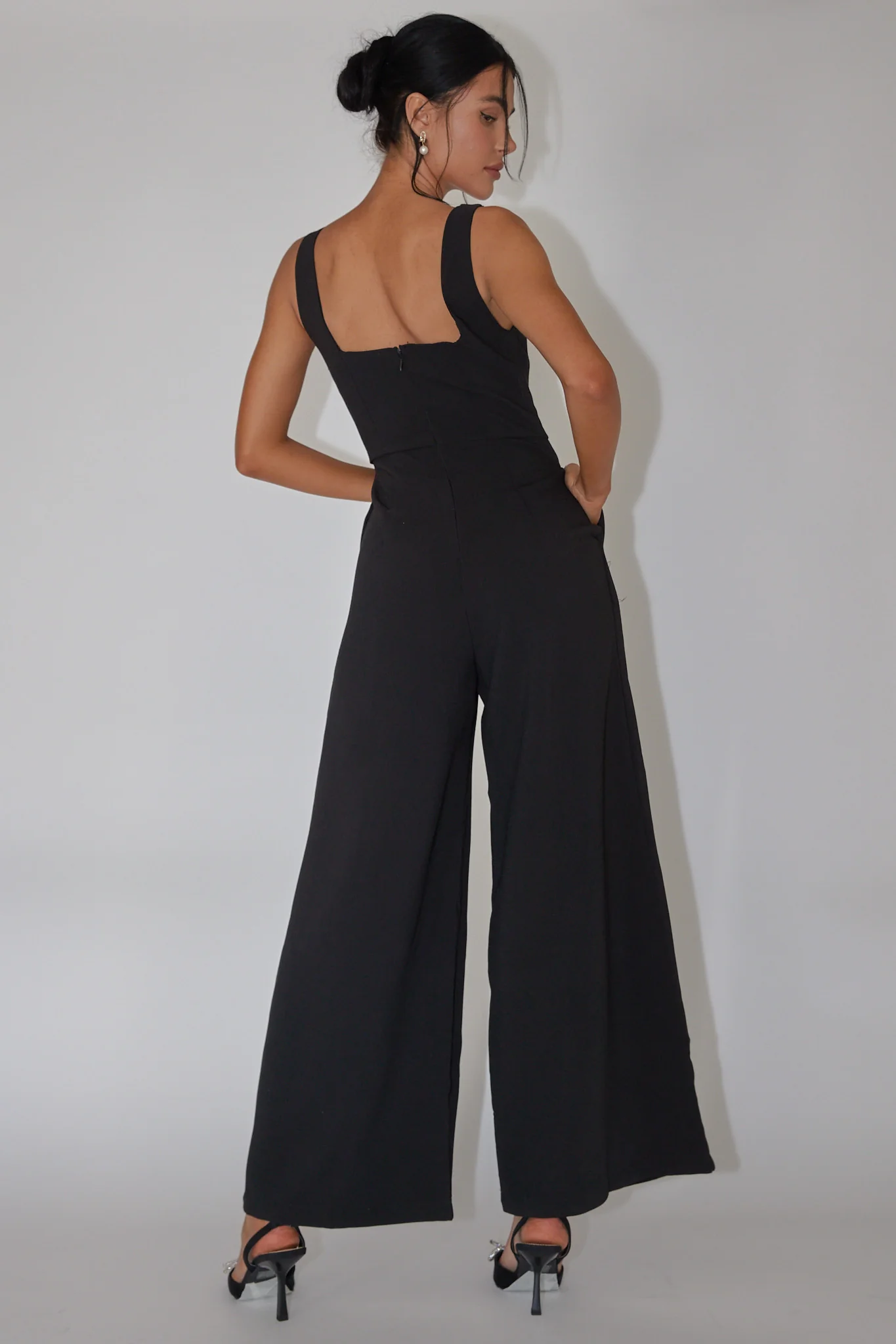 Colleen Side Pocket Jumpsuit Black - Seraphlike