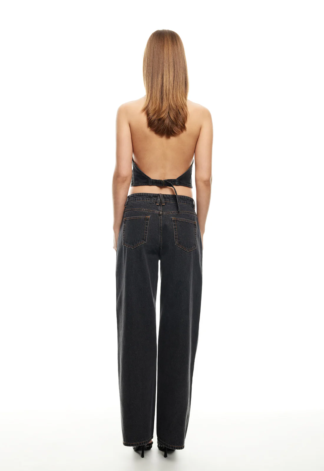 LIONESS Je Suis Halter Top Charcoal - Seraphlike