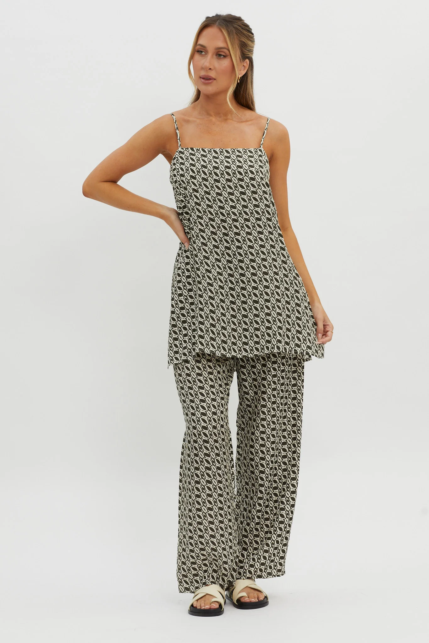 Avenue Longline Top Print Solna - Seraphlike