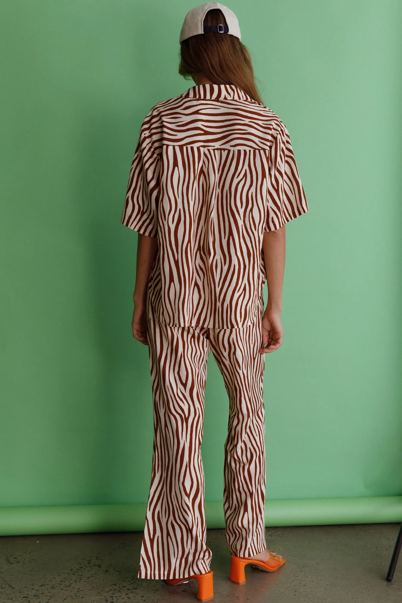 Just A Hunch Button Shirt Zebra Brown - Seraphlike