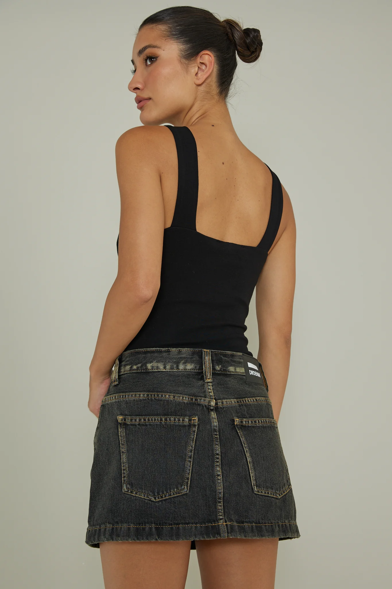 High Time Square Neckline Leotard Black - Seraphlike