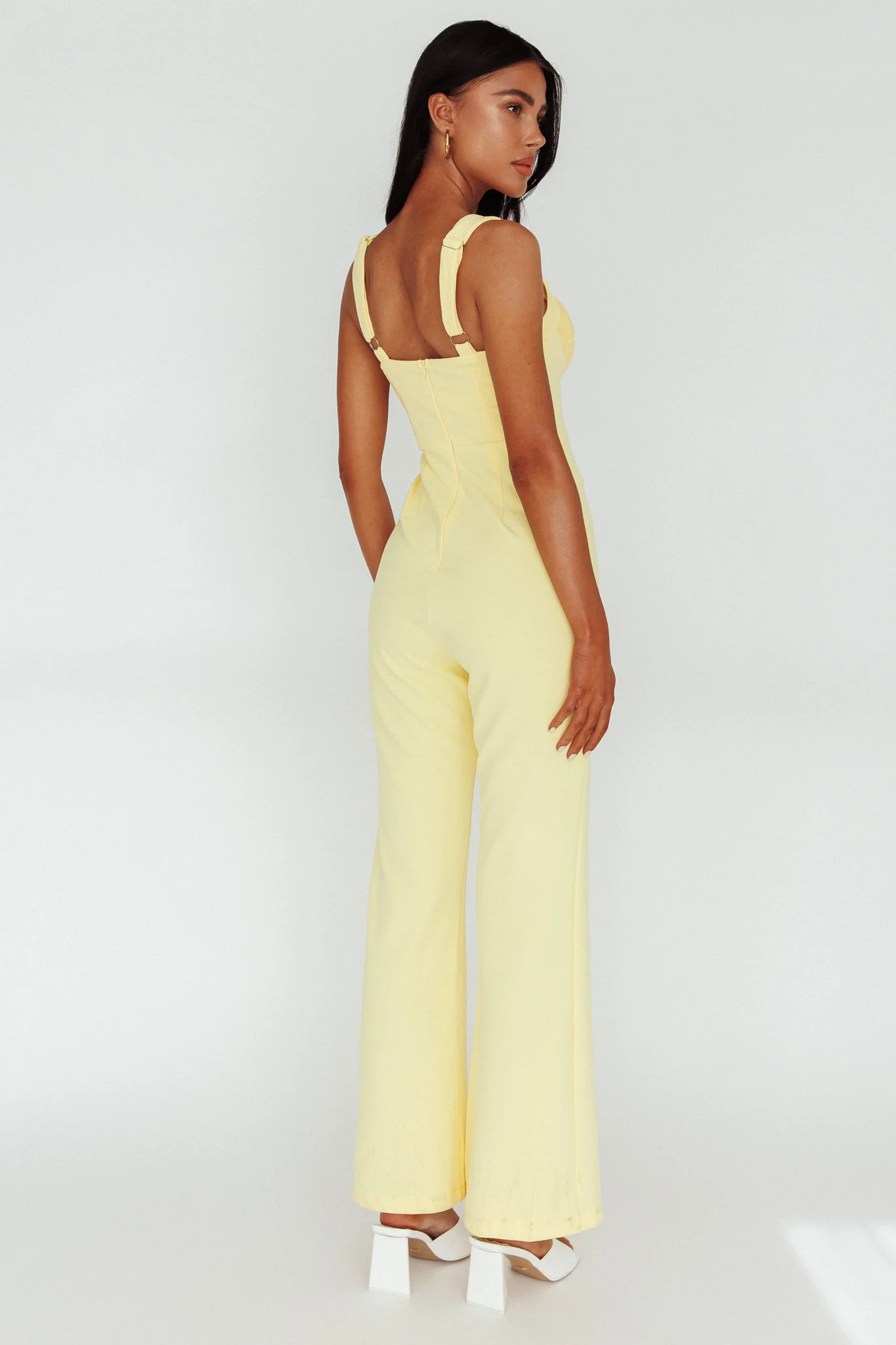 Ti Amo Lace Bust Jumpsuit Yellow - Seraphlike