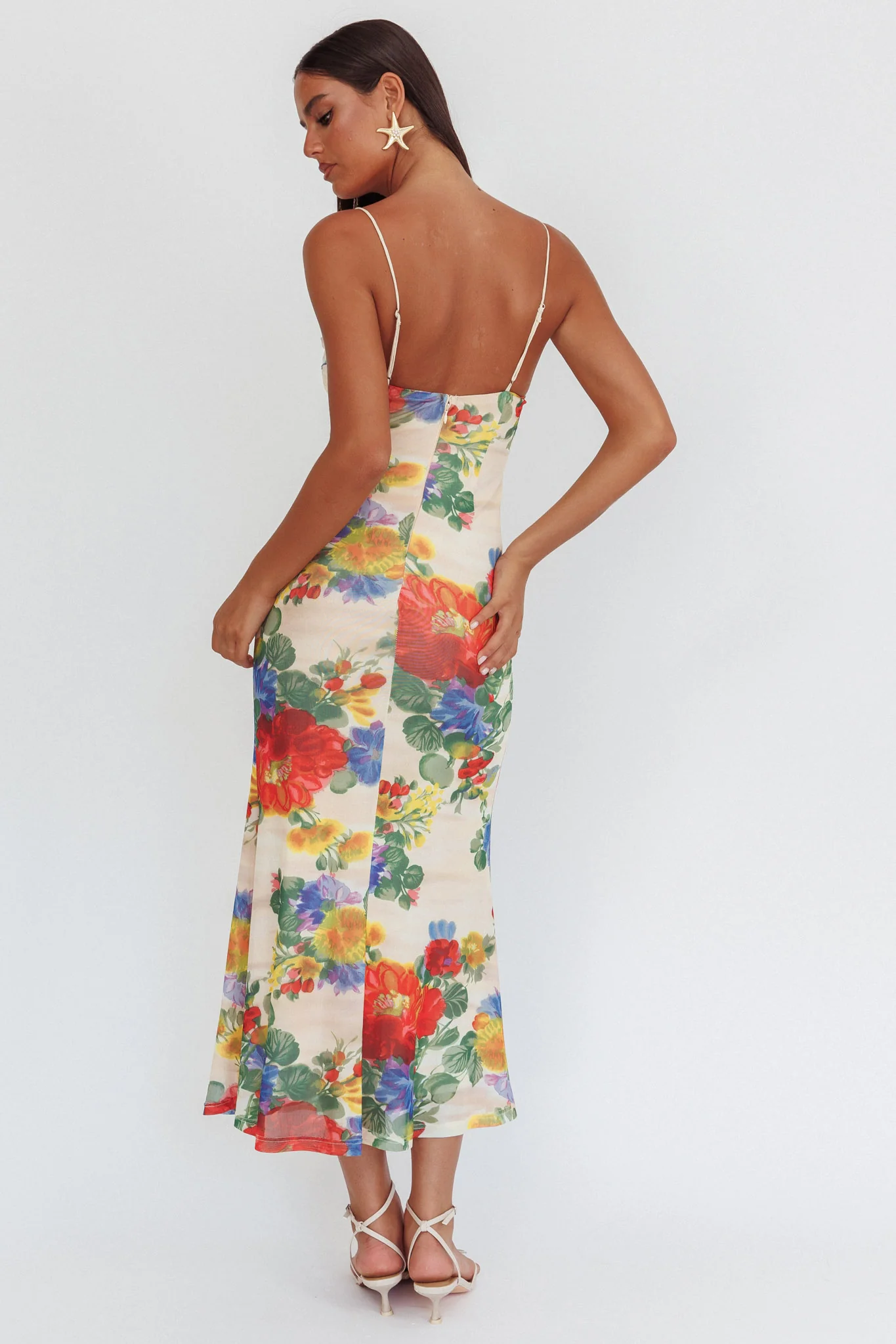 Days Ahead Mesh Overlay Maxi Dress Floral Pink - Seraphlike