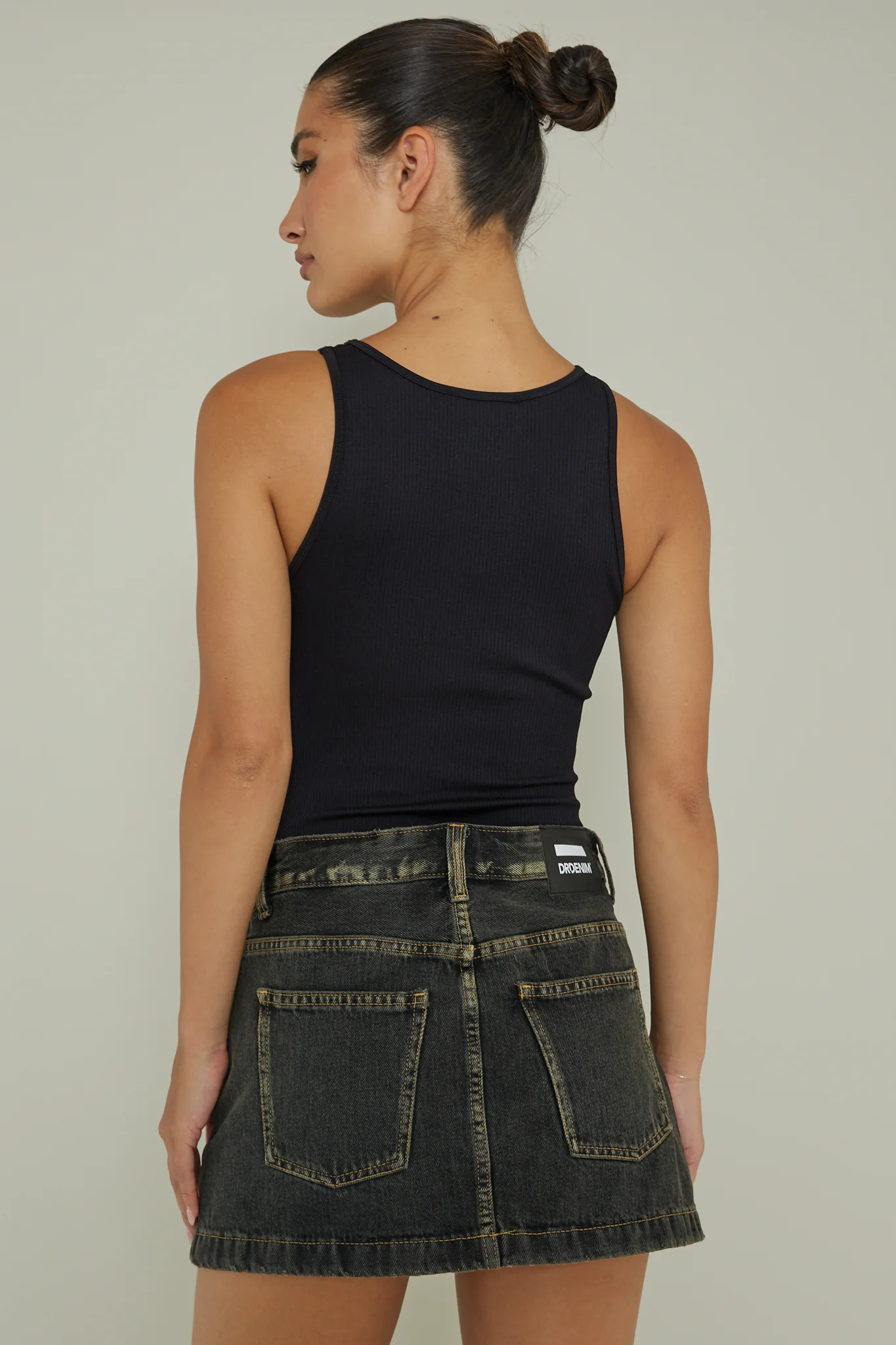 Attitude Ribbed Leotard Black - Seraphlike