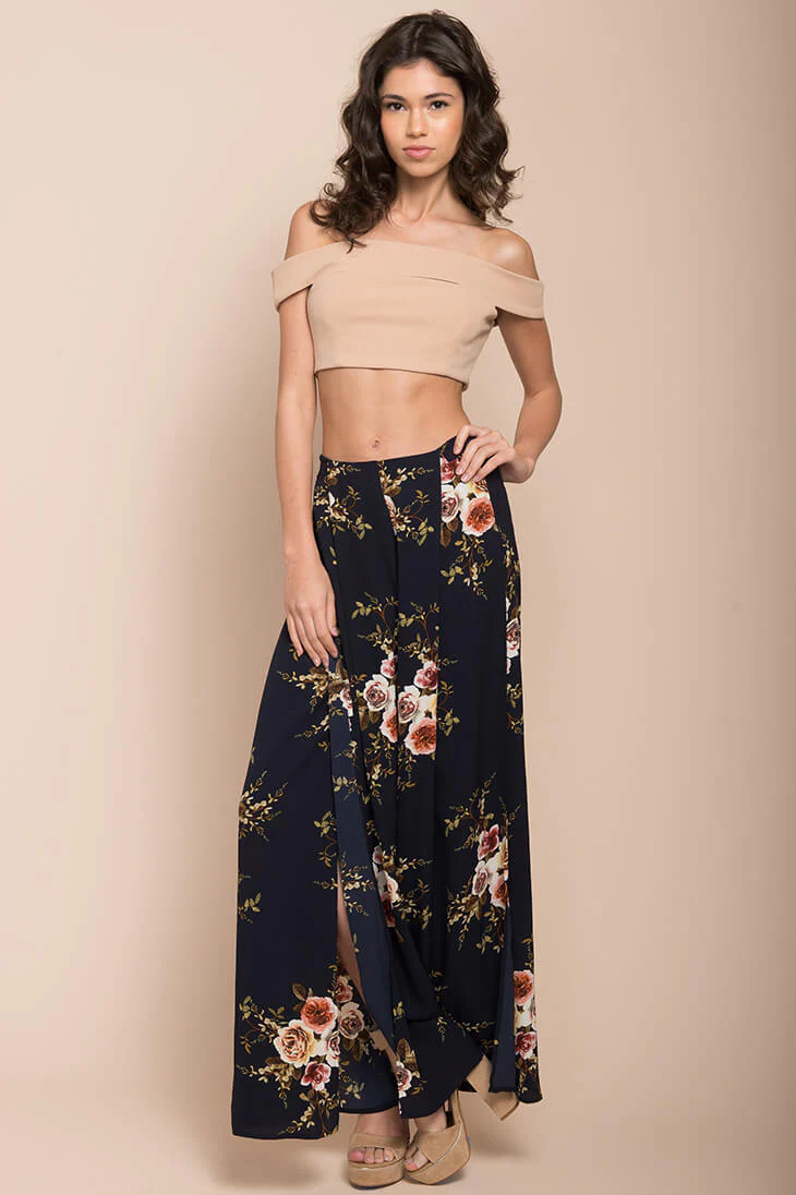 Kaya Floral Pants Navy - Seraphlike