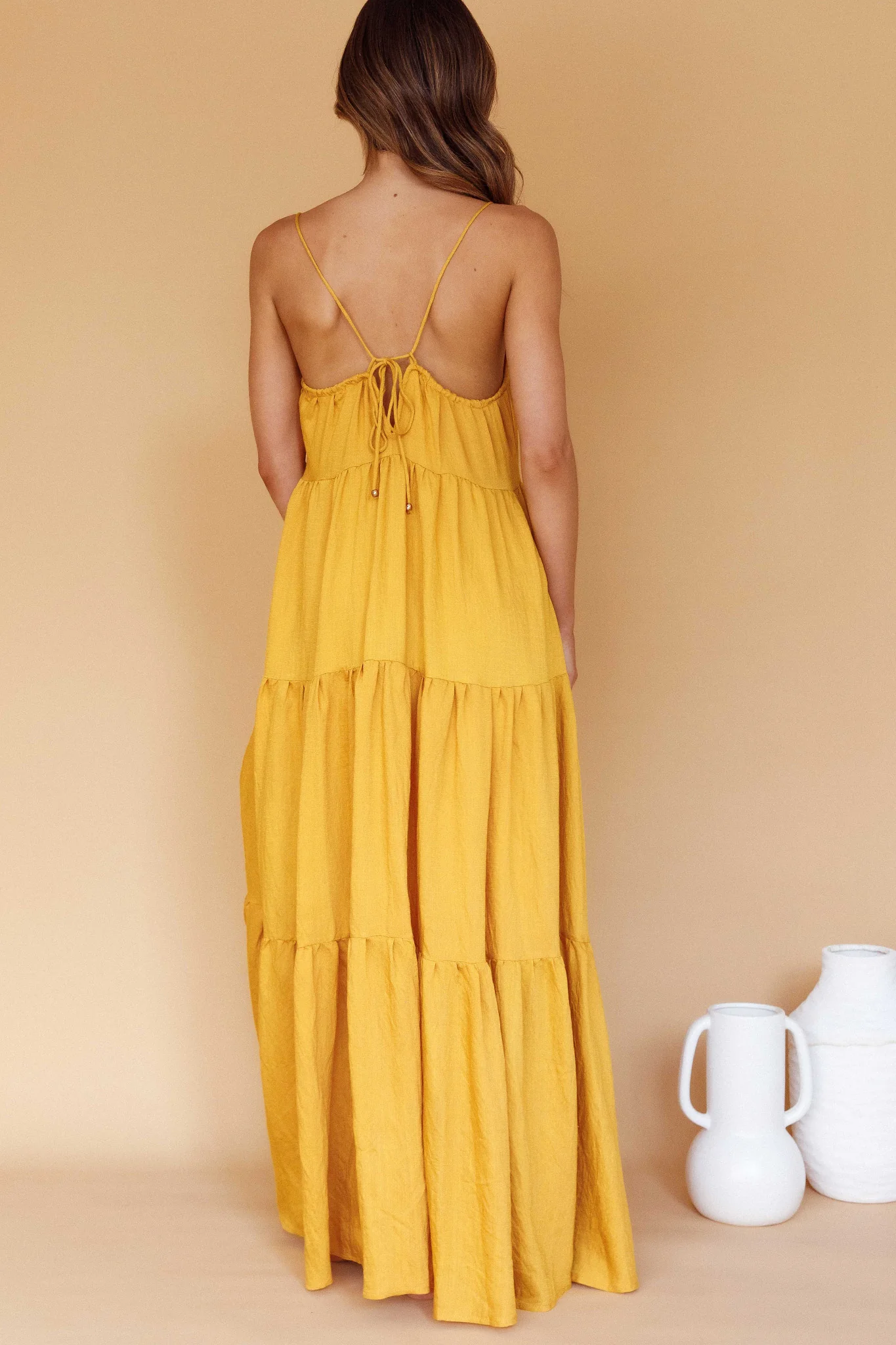 Bora Bora Tied Back Maxi Dress Tangerine - Seraphlike