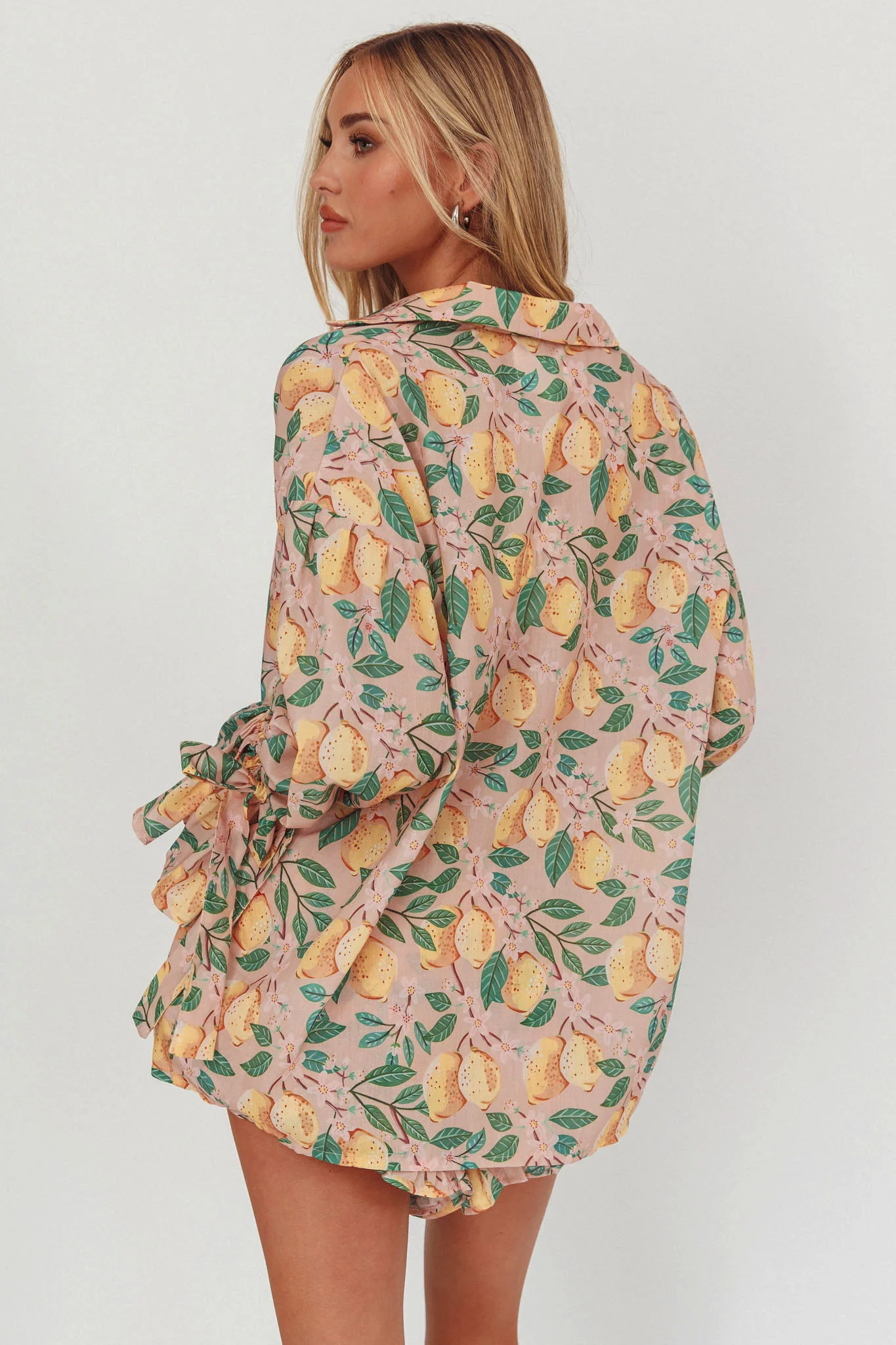 Telling Secrets Tied Cuff Top Lemon - Seraphlike